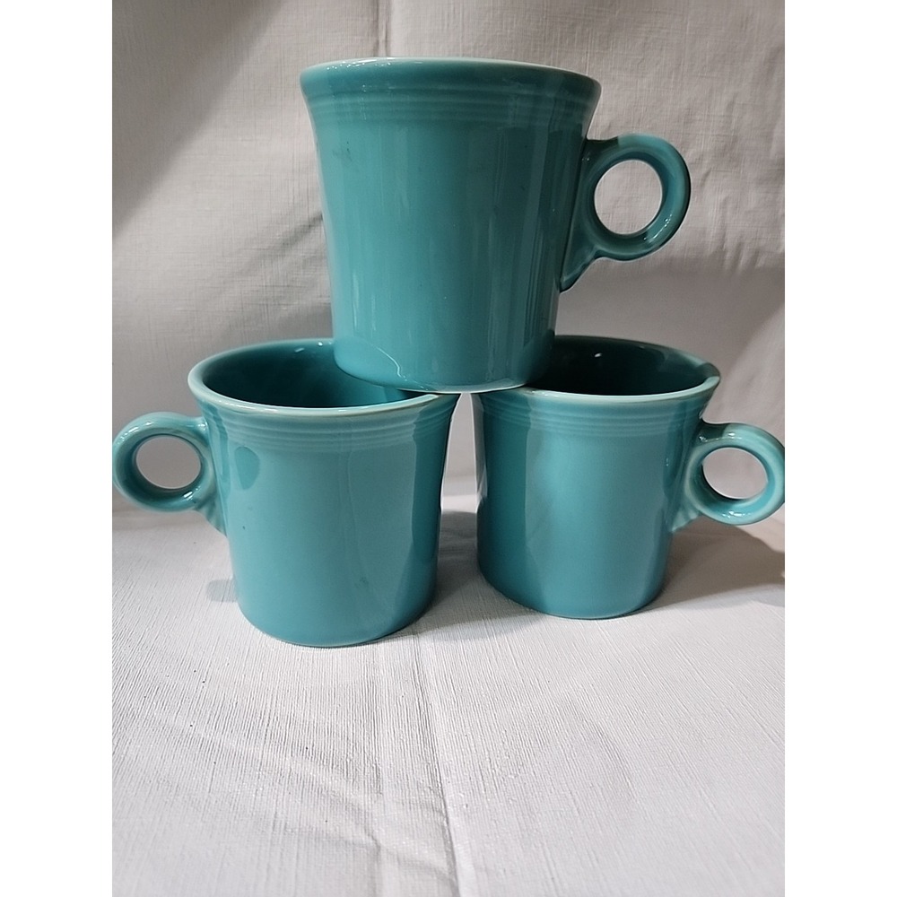 Fiesta Coffee Cups Set Of 3 Turquoise